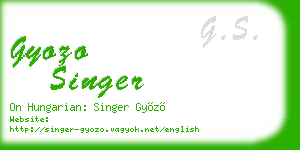 gyozo singer business card